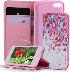 img 3 attached to 🍃 MOLLYCOOCLE iPod Touch 5 Case - Colorful Leaves Love Design Wallet Purse with Magnetic Closure and Card Holders – Ultra Slim PU Leather Flip Folio Cover for iPod Touch 5th Generation