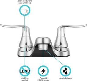 img 3 attached to 🚰 RV Bathroom Faucet with Winged Levers in Chrome Finish - Dura Faucet DF-PL700LH-CP