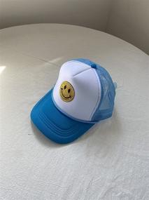 img 3 attached to 😎 Eye-Catching Lin Su Smiley Face Sequins Trucker Hat for Unisex Style!