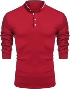 img 1 attached to 👕 LecGee Men's Casual Solid Color Sleeve Clothing