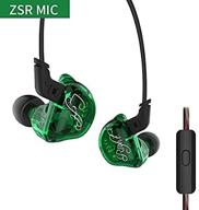 kz zsr hybrid earphones cable detachable dynamic armature in-ear earphone (green with mic) logo