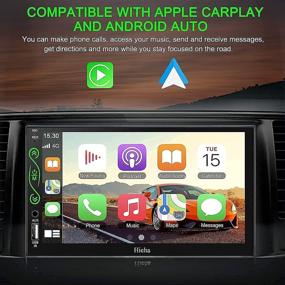 img 2 attached to 🚘 Hieha Double Din Car Stereo Review: Apple Carplay and Android Auto Compatible, 7 Inch Bluetooth Car Radio with Full HD Touchscreen – Features FM/AM Radio, Backup Camera, MirrorLink, A/V Input, SWC