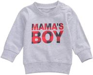 👶 stylish and comfortable infant boys' pullover sweatshirt sweater - perfect addition to your baby's wardrobe! logo