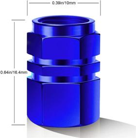 img 3 attached to AIEX 8 Packs Aluminum Tire Valve Stem Caps With Gasket Universal Hexagon Valve Covers Replacement For Cars Tires & Wheels