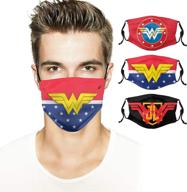 😷 premium unisex adjustable face mask: reusable & washable mouth cover (pack of 3) logo