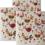 🐔 swedish dishcloths set of 3: eco-friendly chickens cleaning cloth, absorbent & reusable wipes logo