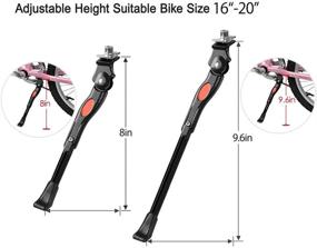 img 3 attached to 🚲 Adjustable Aluminum Alloy Center Mount Kickstand for 16-20 Inch Kids Bicycles and Adult Mountain Bike/Road Bicycles