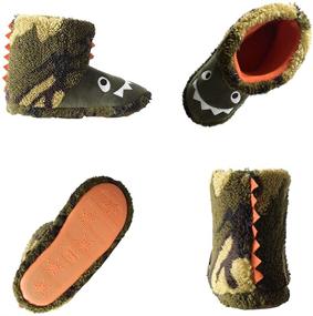 img 1 attached to Premium Kids Boot Slippers with Cute Animal Design - Warm, Soft, Lightweight, Washable - Non-Slip Rubber Sole