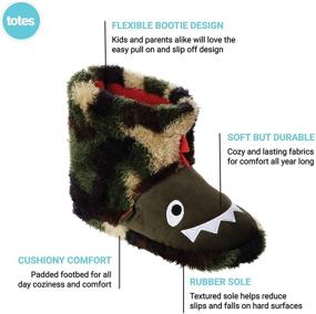 img 3 attached to Premium Kids Boot Slippers with Cute Animal Design - Warm, Soft, Lightweight, Washable - Non-Slip Rubber Sole
