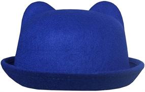 img 4 attached to Lujuny Cute Wool Bowler Hats Boys' Accessories