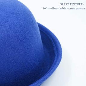 img 1 attached to Lujuny Cute Wool Bowler Hats Boys' Accessories