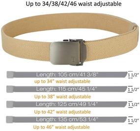 img 1 attached to 👨 Tonywell Military Canvas Tactical Adjustable Men's Belts - Optimized Accessories