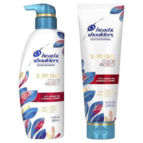 img 4 attached to Шампунь и кондиционер Head & Shoulders Supreme Color Protect от перхоти с маслом арганы и медом манука 11,8 унций - лучшее средство для ухода за волосами