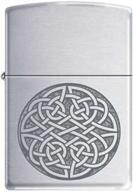 🍀 celtic knot irish pride engraved symbol zippo lighter in chrome finish logo