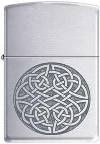 img 1 attached to 🍀 Celtic Knot Irish Pride Engraved Symbol Zippo Lighter in Chrome Finish