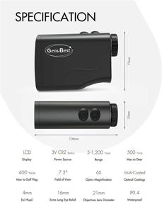 img 3 attached to 🎯 GenuBest Laser Rangefinder: Ultimate Precision for Golf & Hunting - Pinpoint Distance Measuring, Flag Pin Locking, Slope Mode, Continuous Scan & more!