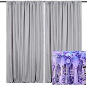 img 4 attached to Polyester Background Backdrop Solid Fabric Indoor Outdoor Wall Decoration Panels Curtain 10X10Ft Wedding Graduation Ceremony Reception