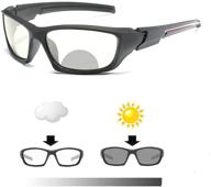 modern transition photochromic bifocal reading glasses: square sports sunglasses for men and women, readers 0~+4.00 logo