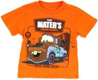 футболка disney boys tow mater's towing service с коротким рукавом в ярком оранжевом цвете логотип