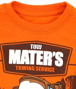 img 2 attached to Футболка Disney Boys Tow Mater's Towing Service с коротким рукавом в ярком оранжевом цвете