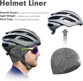 img 1 attached to 🧢 EMPIRELION Lightweight Thermal Skull Cap - Ears Warm Cycling Helmet Liner Winter Running Beanie Hats - Sweat-Wicking for Better Performance in Cold Weather