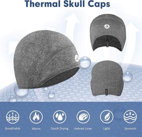 img 3 attached to 🧢 EMPIRELION Lightweight Thermal Skull Cap - Ears Warm Cycling Helmet Liner Winter Running Beanie Hats - Sweat-Wicking for Better Performance in Cold Weather