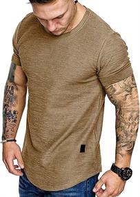 img 4 attached to 👕 Fashion Men's Muscle Gym Workout Tee: Stylish Athletic Cotton T-Shirt