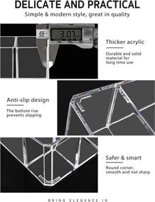 img 2 attached to Syntus Clear Plastic Makeup Organizer: Acrylic Storage Box for Brushes, Lipsticks & Jewelry