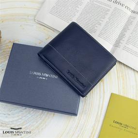 img 1 attached to Louis Montini Full Grain Blocking Men's Wallets, Card Cases & Money Organizers - Authentic and High-Quality Accessories