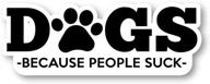 🐶 dogs vs. people suck sticker – dogs stickers 2.5" vinyl decal for laptops, phones, tablets - s1135 logo