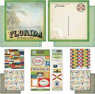 🌴 florida vintage scrapbook kit - themed paper and stickers by scrapbook customs logo