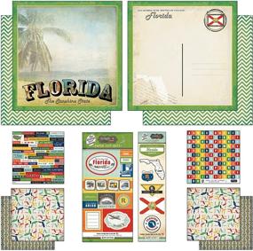 img 1 attached to 🌴 Florida Vintage Scrapbook Kit - Themed Paper and Stickers by Scrapbook Customs