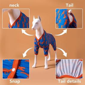 img 2 attached to 🦕 LovinPet Large Dog Clothes Post Surgery Dog Shirt - Lost World Dinosaurs Family Prints, UV Protection, Pet Anxiety Relief, Wound Care Large Dog Onesies