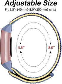img 2 attached to Nylon Loop Bands Compatible With Fitbit Charge 4 / Fitbit Charge 3 / Charge 3 SE Band Wellness & Relaxation for App-Enabled Activity Trackers