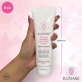 img 2 attached to 🌿 Kushae Soothing Cream for Women – OB/GYN Formulated, Natural, Fragrance-Free, Aloe-Based Lotion to Soothe Irritation & Dryness Post-Shave, Promotes Soft Pubic Hair & Prevents Ingrown Hairs, Made in USA