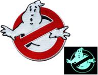 👻 glow in the dark ghostbusters patch: embroidered iron on applique for diy costume cosplay, uniforms, and more - featuring iconic logo, perfect for ghost-killing zombie-busting team logo