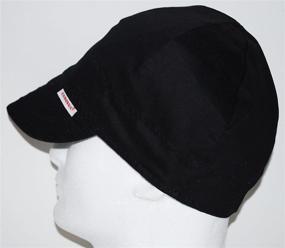 img 1 attached to 🧢 Reversible Welding Cap - Solid Black, Size 7 1/2 by Comeaux Caps