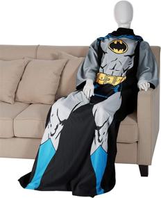 img 1 attached to Batman Comfy Throw Blanket with Sleeves by DC Comics- Adult Size 48 x 71 Inches