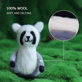 img 1 attached to 🐑 Beginner Needle Felting Kit - Wool for Cute Animal Felting: Instructional Arts and Crafts Project for Easy, Fun Family Time. Includes 3-in-1 Giraffe, Raccoon, and Hedgehog. Ideal Needle Felting Starter Set