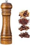 🌶️ 10-inch wood pepper grinder with adjustable ceramic rotor and easy refill logo