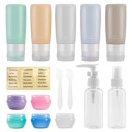 💼 beveetio travel bottles tsa approved 15 pack - leakproof silicone refillable toiletry containers for cosmetics, shampoo, conditioner, and more - bpa free travel tubes for easy traveling logo