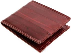 img 4 attached to 🍷 Refined Wine-Colored Men's Leather Slim Wallet - Stylish Accessory for Every Man