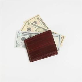 img 2 attached to 🍷 Refined Wine-Colored Men's Leather Slim Wallet - Stylish Accessory for Every Man