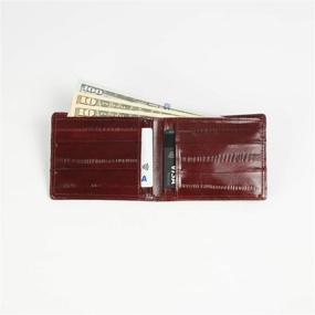 img 3 attached to 🍷 Refined Wine-Colored Men's Leather Slim Wallet - Stylish Accessory for Every Man