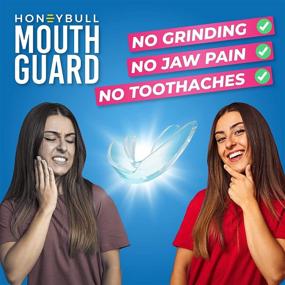 img 3 attached to 🦷 HONEYBULL Mouth Guard 6 Pack: Effective Bruxism Relief & Teeth Grinding Solution with Custom Mold for Nighttime Clenching, Whitening Tray & Guard - Light and Heavy Grinding, 2 Sizes Available