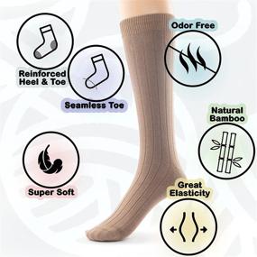 img 1 attached to 🧦 Ultimate Comfort: Men's Super Soft Bamboo Crew Socks 3 Pk - Most Comfortable Dress Socks