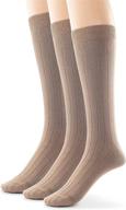 🧦 ultimate comfort: men's super soft bamboo crew socks 3 pk - most comfortable dress socks logo