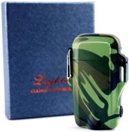 🔥 camouflage outdoors waterproof rechargeable lighter with led flashlight - ideal for camping, hiking, bbq & traveling logo