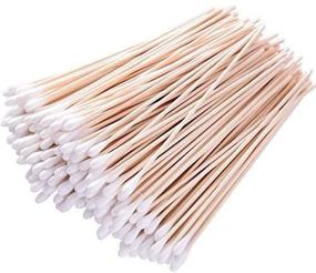 img 2 attached to 🔍 Hicarer 500-Piece 6 Inch Swabs Stick Tipped Applicator Single Tip with Wooden Handle - Versatile and High-Quality