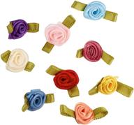 vibrant and versatile: offray ribbon roses - small 40/pkg in multi colors logo